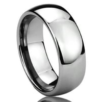 Мъже жени волфрамов карбид сватбена лента Ring Comfort Fit Domed Clasic Tungsten Ring