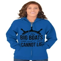 Като големи лодки и не мога да лъжа zip hoodie sweatshirt жени brisco марки m