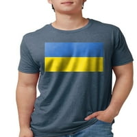 Кафепрес - Украйна флаг тениска-Мъжка три-бленд тениска