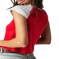 Жени готически върхове за изрязване винтидж звезден модел къси ръкави тениски момиче тийнейджър