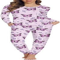 Дълъг ръкав шезлонги за жени Плюс Размер спално облекло пижама комплекти парче