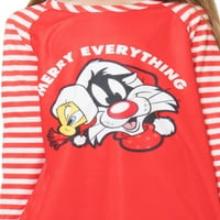 Looney Tunes Girls Christmas Pajamas Tweety Bird Sylvester Merry Everything 4 5