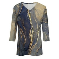 Borniu дамски летни върхове, ризи за жени, женски моден великденски отпечатани разхлабени тениска в средна дължина ръкави блуза V-образно деколте