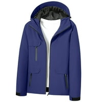 Fjofpr дамски върхове дамски голям размер на външни якета ежедневни солидни зимни топли ветроустойчиви водоустойчиви палто сгъстено яке с качулка