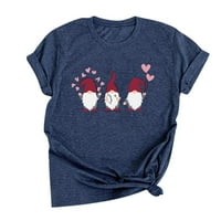 Тениски за женски печат на SDJMA Сладки жени Свети Валентин отпечатани с къси ръкави тениски тениска блуза тениска