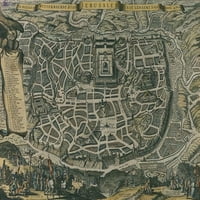 Антична карта на Йерусалим по Реколта карти