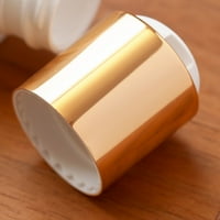 Прозрачен пластмасов пет цилиндър бутилка със златен диск капачка