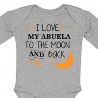 Мастически обичам моята абуела до луната и гърба подарък бебе момче или момиченце с дълъг ръкав с дълъг ръкав