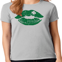 Графика Америка Ден на Свети Патрик Празник устни Дамски Графичен тениска