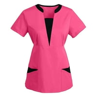 дамски блузи за Хирткастилски Топ ризи Гащеризони Дамски Блузи горещи розови 3хл