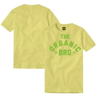 Мъжки жълта загадка органичната тениска на брато