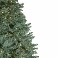 Northlight 7.5 'Предварително осветени пълни светодиодни светлини на коледното дърво на Newport Spruce