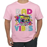 Rad 90 Vibes Vintage Men's Graphic тениска, светло розова, голяма
