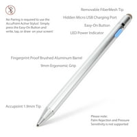 Дел Инспайрон 2-в-стилус писалка, Боксуейв [комплект активен стилус] електронен стилус с ултра фин накрайник за Дел Инспайрон 2 - в - метално сребро