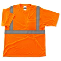 Ергодайна светеща риза Тип Р клас тениска, оранжева, 2ХЛ