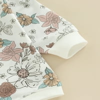 Arvbitana Baby Girl Romper Sweatshirts Pullover Floral Potton Flower Tops
