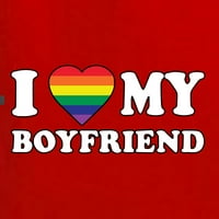 Wild Bobby, обичам моето гадже Pride LGBT Pride Unise Graphic Hoodie Sweatshirt, червен, голям