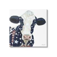 Ступел Страна Американа Крава Флаг Модел Животни И Насекоми Живопис Галерия Увити Платно Печат Стена Изкуство
