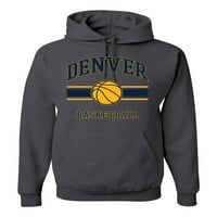 Wild Bobby City of Denver Den Basketball Fantasy Fan Sports Unise Hoodie Sweatshirt, въглен, среден
