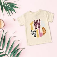 Kid Teenager Unise Топ тениска с къс ръкав две диви забавни тениски за печат за деца до години сладки летни върхове