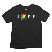 Tee Hunt Love Youth тениска гей гордост Rainbow LGBTQ Толерантност Равенство Деца, черно, X-Голяма
