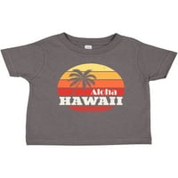 Inktastic Aloha Hawaii Vacation Retro Vintage Gift Toddler Boy или Thddler Girl Тениска