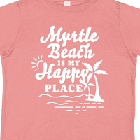 Inktastic Myrtle Beach е моето щастливо място с подарък за палми за момче или малко дете тениска