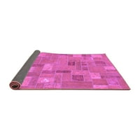 Ahgly Company Indoor Square Pachwork Purple Prisomal Area Rugs, 5 'квадрат