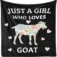 Подаръци за козел, 40 x50 Фланелен руно хвърляне на одеяло меко, леко, удобно, топло козещо тематично одеяло за любители на кози възрастни деца