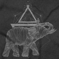 Духовно животинско слон триъгълник Женска тениска дами тий бриско марки m