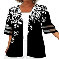 Colisha жени върхове на половин ръкав ризи флорален принт кардиган бохемски плаж v Врат блуза стил G L