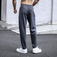 Akiihool Mens Pants Лятна ежедневна мъжка тънка конусна еластична ежедневни панталони тренировка