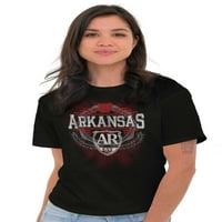 Арканзас карта Емблема Държавна гордост Мъжки графични тениски Тийс Бриско Брандс 5x