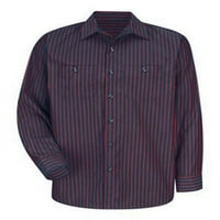 Червена Капачкаâ ® Мъжка риза с дълъг ръкав Индустриална ивица