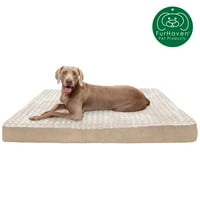 Furhaven Pet Products Ultra Plush Deluxe Cooling Gel Memory Foam Pet Bed за кучета и котки - Крем, Jumbo Plus
