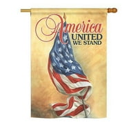Breeze Decor H111061-Bo America United Americana Patriotic Impressions Декоративна вертикала 28 40