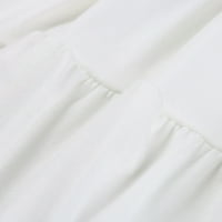 Летни върхове Блузи за жени ежедневни летни облечени шифон блузи v Врат венчелистче с къс ръкав върхове на небрежни ризи флот XL