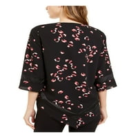 Рок вашата модна игра ХИМИУЕЙ Модни дамски блузи летни дамски модни ежедневни копчета с дълъг ръкав цвете печат п-врата пуловер Топ Блуза Червен л